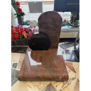 N°1 Cinéraire en granit ROMANTICA et NOIR FIN