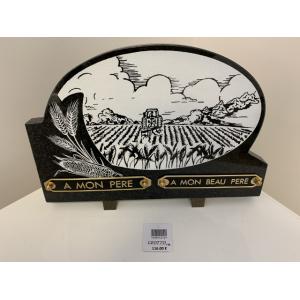 Granit noir fin tracteur champ 116€