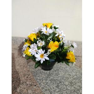 Pot fleurs artificielles